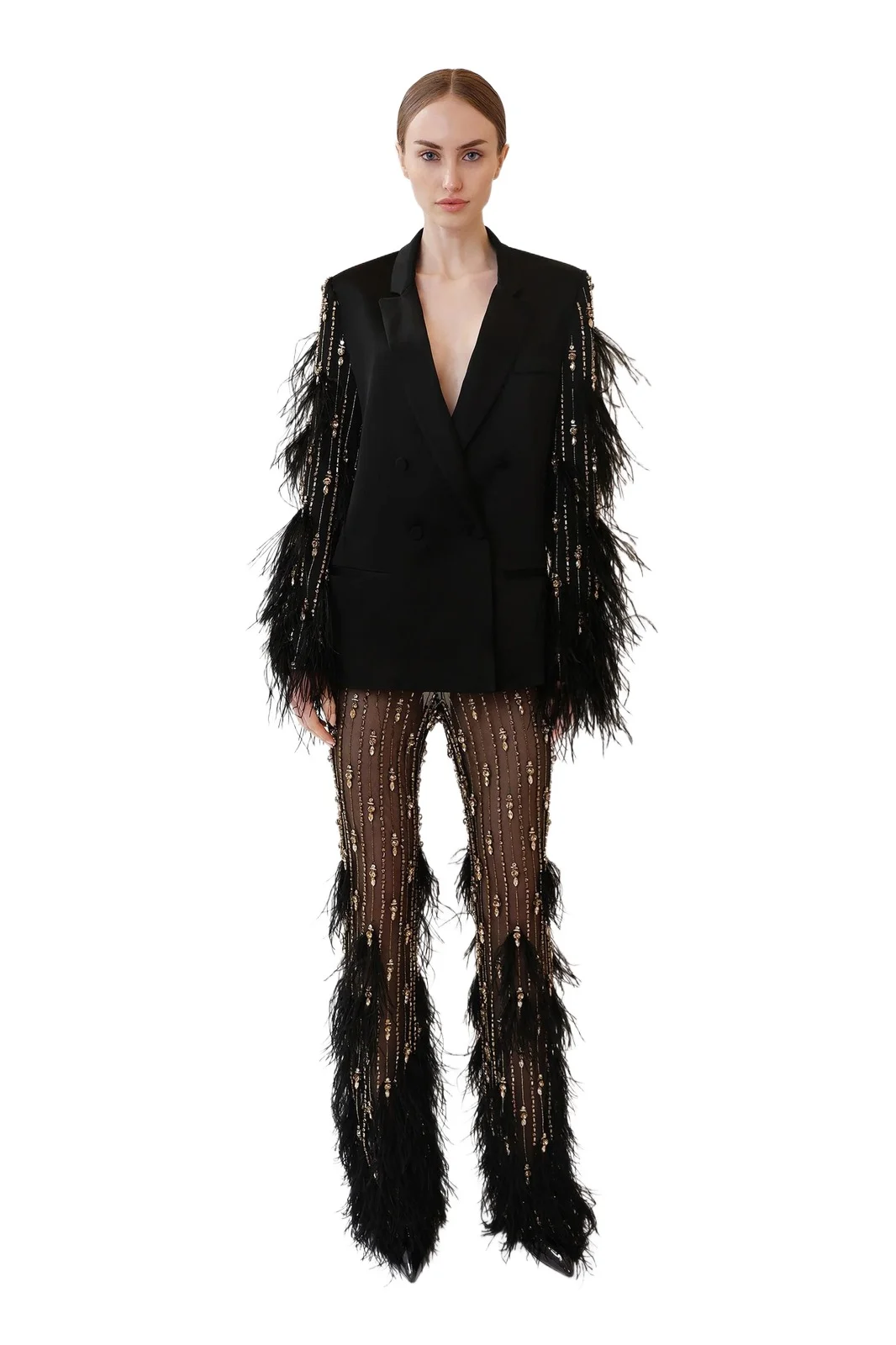 Deco Stripe Embroidery Flare Pant Deco Stripe Embroidery Flare Pant
