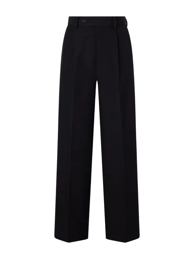 Auralee Pleated Wool, Cotton And Linen-blend Oxford Wide-leg Pants | Image 1 Auralee Pleated Wool, Cotton And Linen-blend Oxford Wide-leg Pants | Image 1