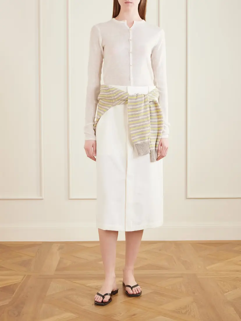 Auralee Wool, Cotton And Linen-blend Skirt | Thumbnail 2