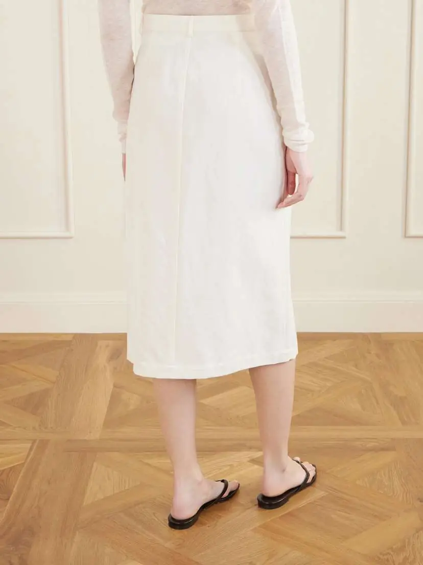 Auralee Wool, Cotton And Linen-blend Skirt | Thumbnail 4