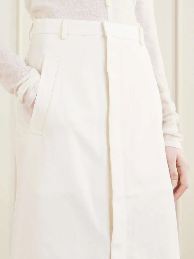 Auralee Wool, Cotton And Linen-blend Skirt | Thumbnail 5