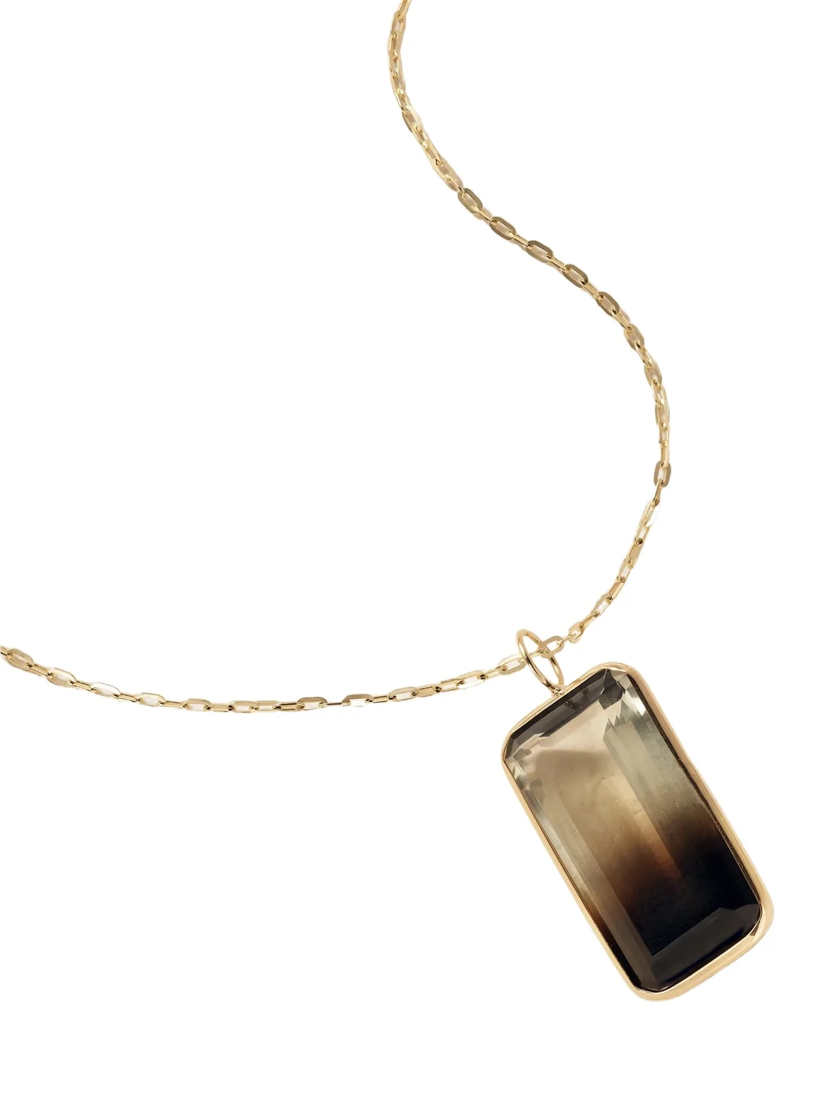JIA JIA Jumbo 14-karat Gold Smoky Quartz Citrine Necklace