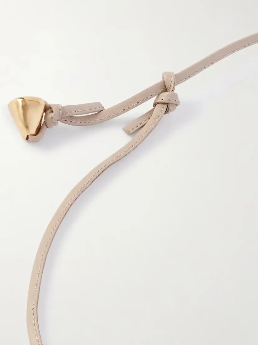 Bottega Veneta Prisma Gold-tone And Leather Necklace | Thumbnail 3