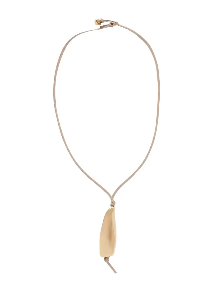 Prisma Gold-tone And Leather Necklace