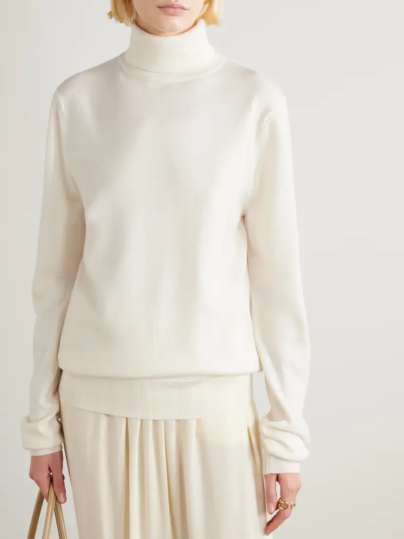 The Frankie Shop Eve Merino Wool Turtleneck Sweater | Thumbnail 3