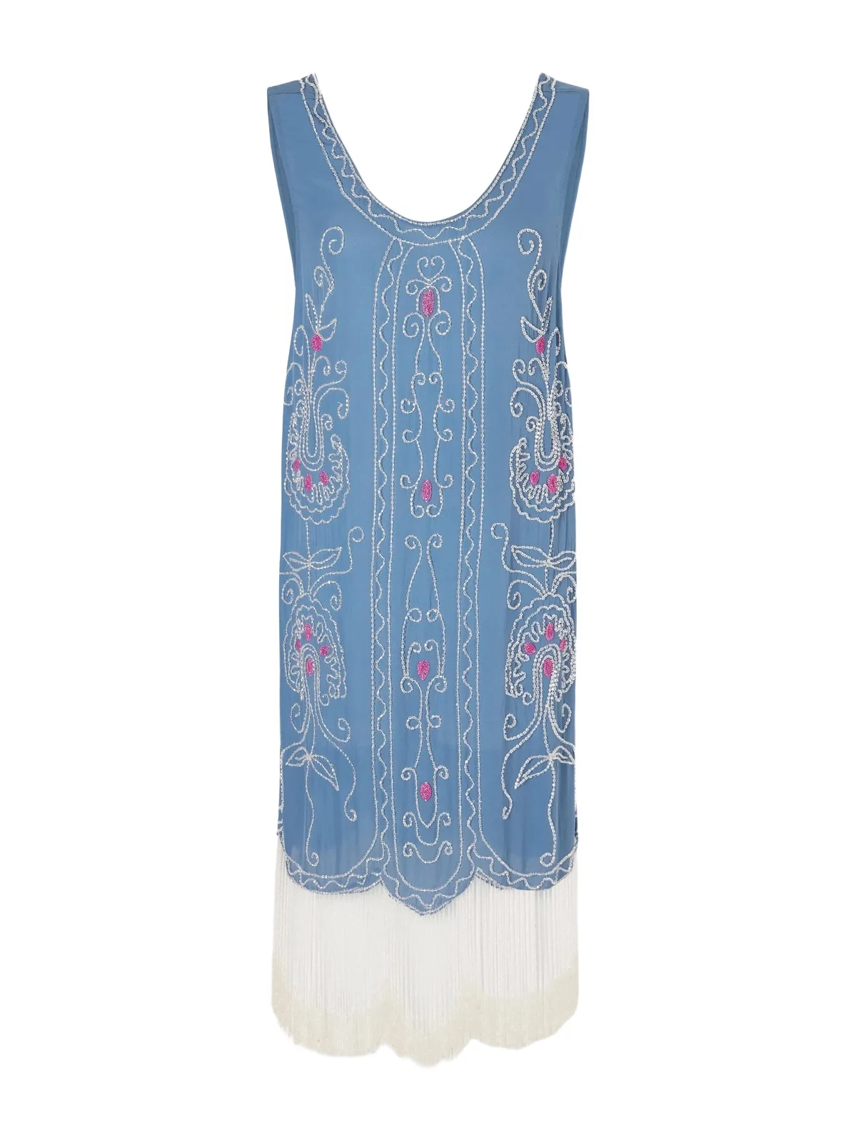 Sea Flower Beaded Silk Dress Sea Flower Beaded Silk Dress