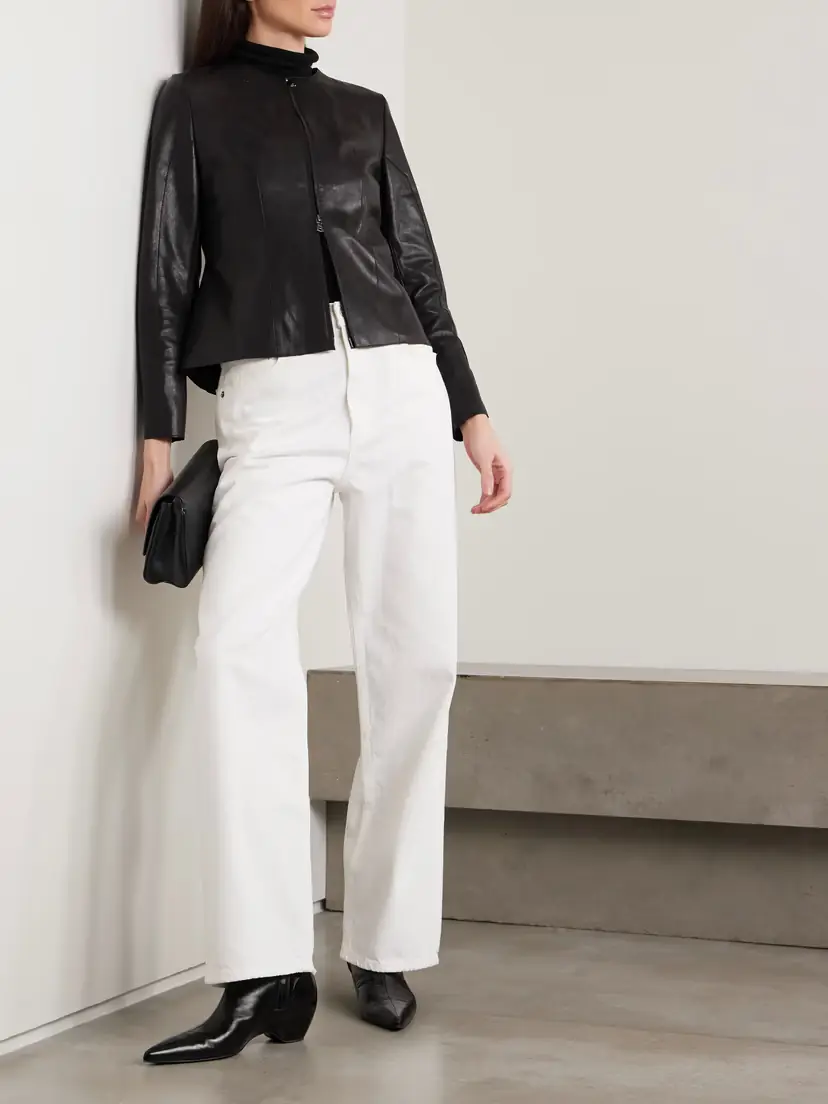 Nour Hammour Paneled Leather Jacket | Thumbnail 2