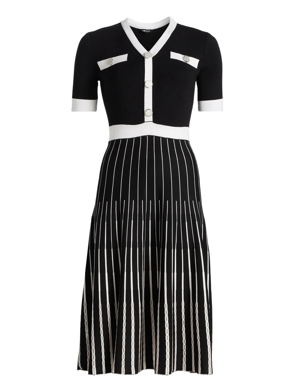 Women's Knit Fit-And-Flare Midi-Dress Women's Knit Fit-And-Flare Midi-Dress