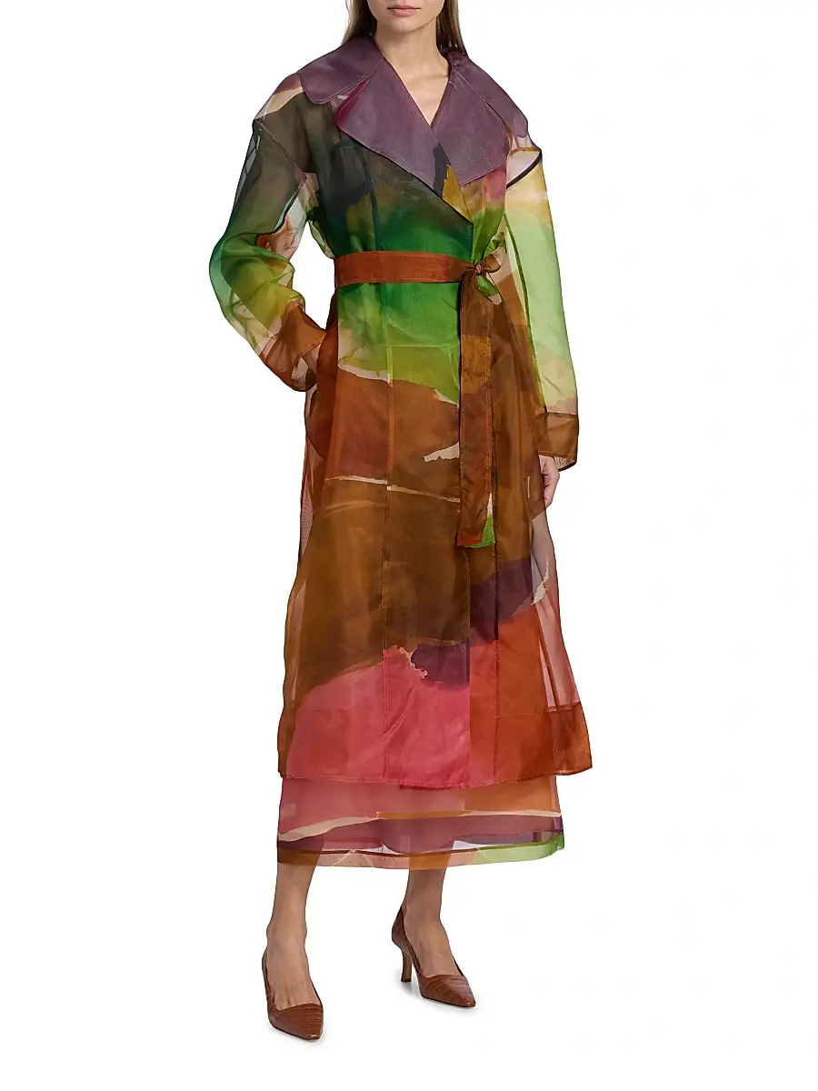 Ulla Johnson Women's Novalie Organza Silk Trench Coat | Thumbnail 2 Ulla Johnson Women's Novalie Organza Silk Trench Coat | Thumbnail 2