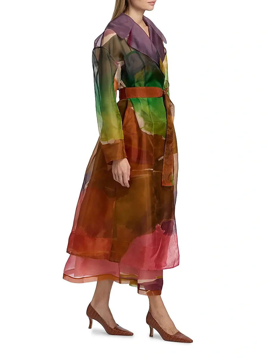 Ulla Johnson Women's Novalie Organza Silk Trench Coat | Thumbnail 4 Ulla Johnson Women's Novalie Organza Silk Trench Coat | Thumbnail 4