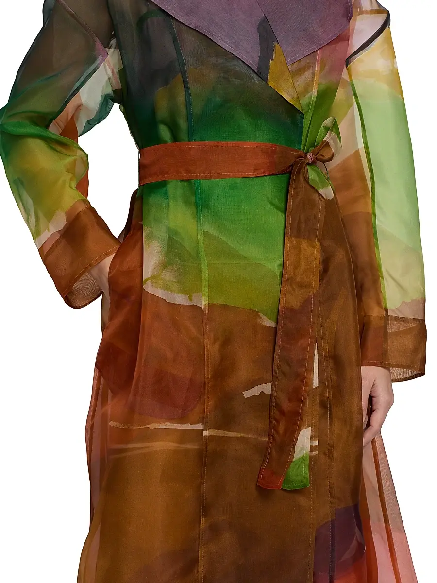 Ulla Johnson Women's Novalie Organza Silk Trench Coat | Thumbnail 6 Ulla Johnson Women's Novalie Organza Silk Trench Coat | Thumbnail 6