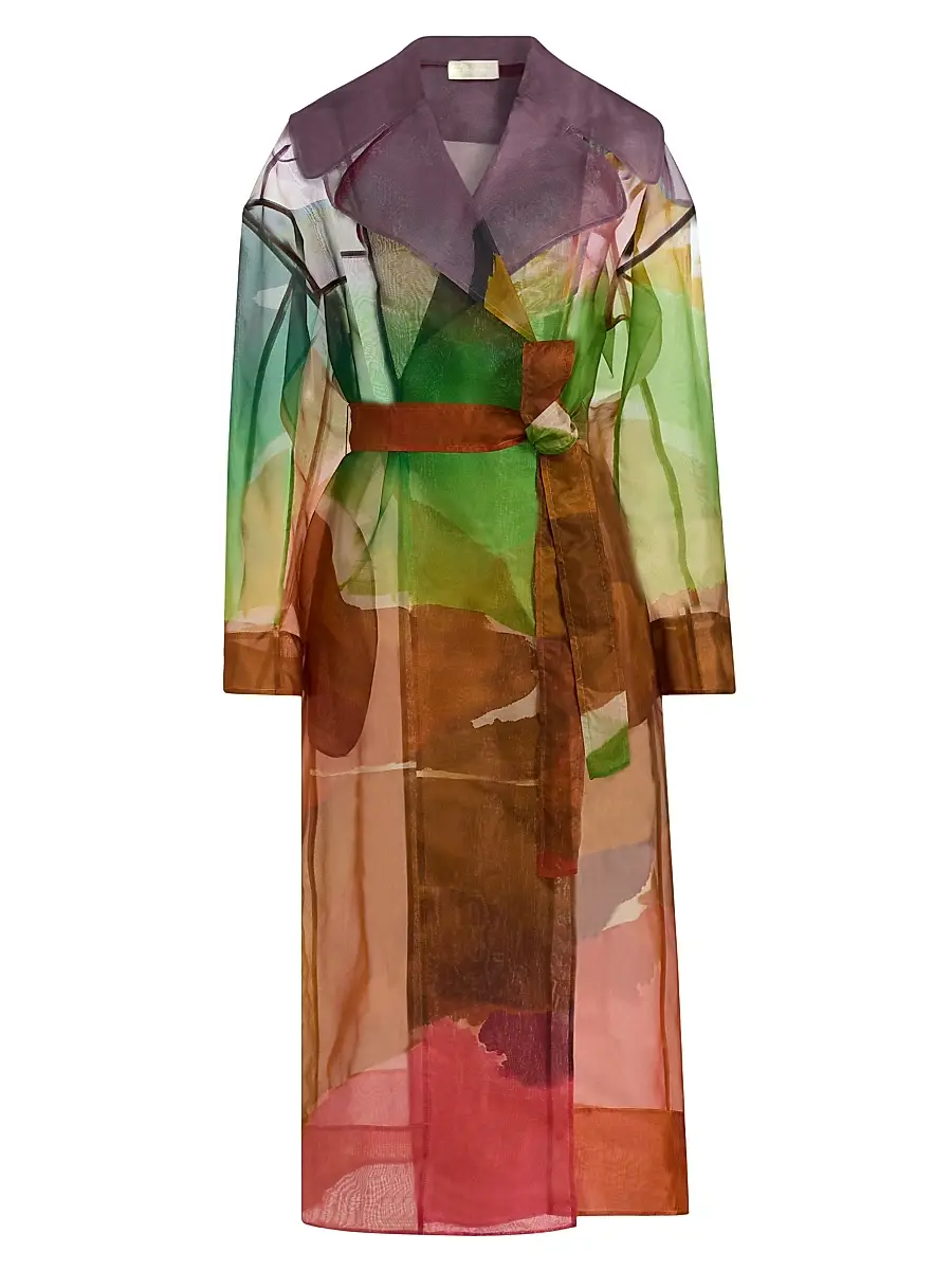 Ulla Johnson Women's Novalie Organza Silk Trench Coat - Nature Abhors A Vacuum | Image 1 Ulla Johnson Women's Novalie Organza Silk Trench Coat - Nature Abhors A Vacuum | Image 1