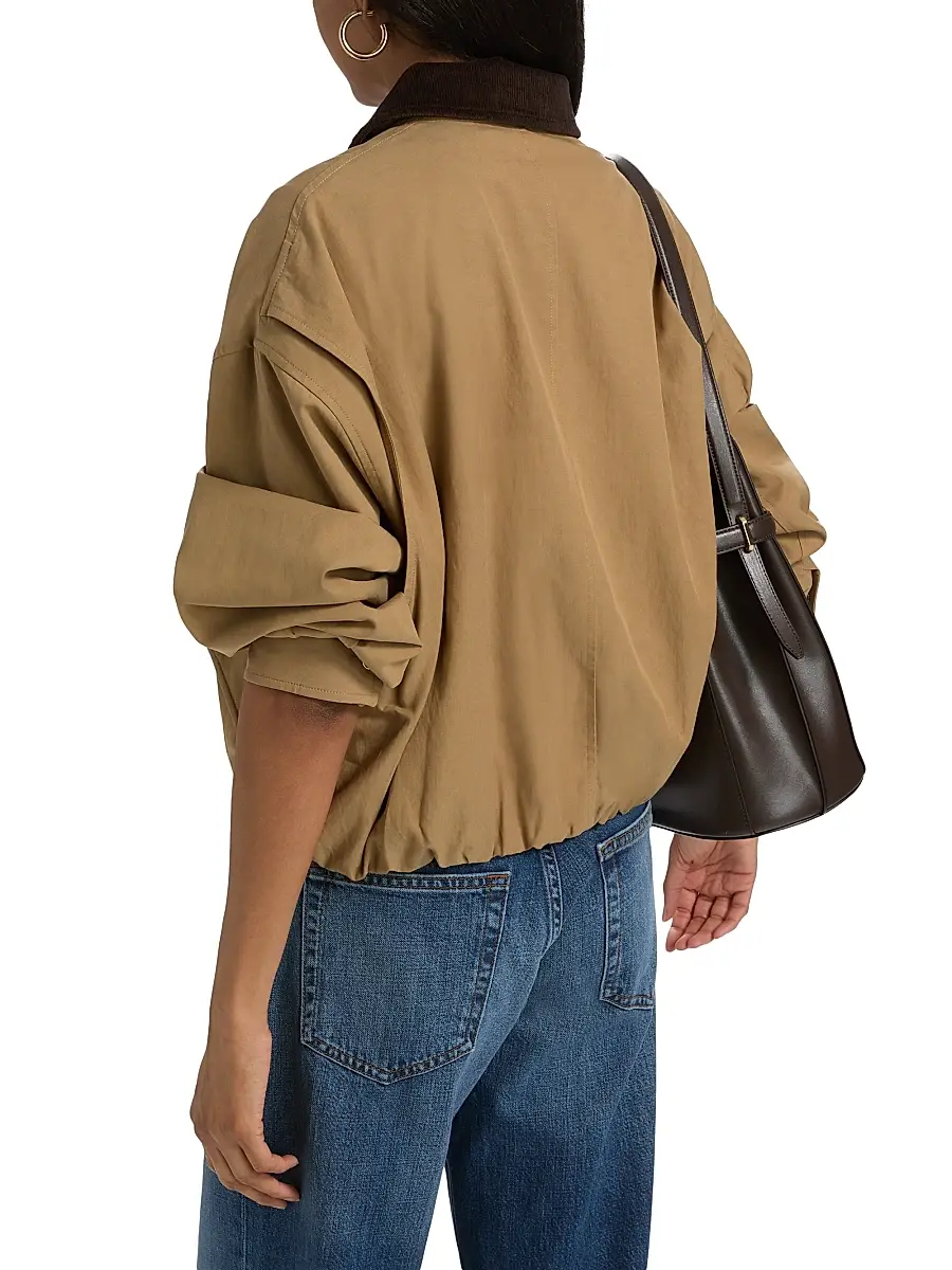 Frame Women's The Cord Bubble-Hem Cotton-Blend Jacket | Thumbnail 5 Frame Women's The Cord Bubble-Hem Cotton-Blend Jacket | Thumbnail 5