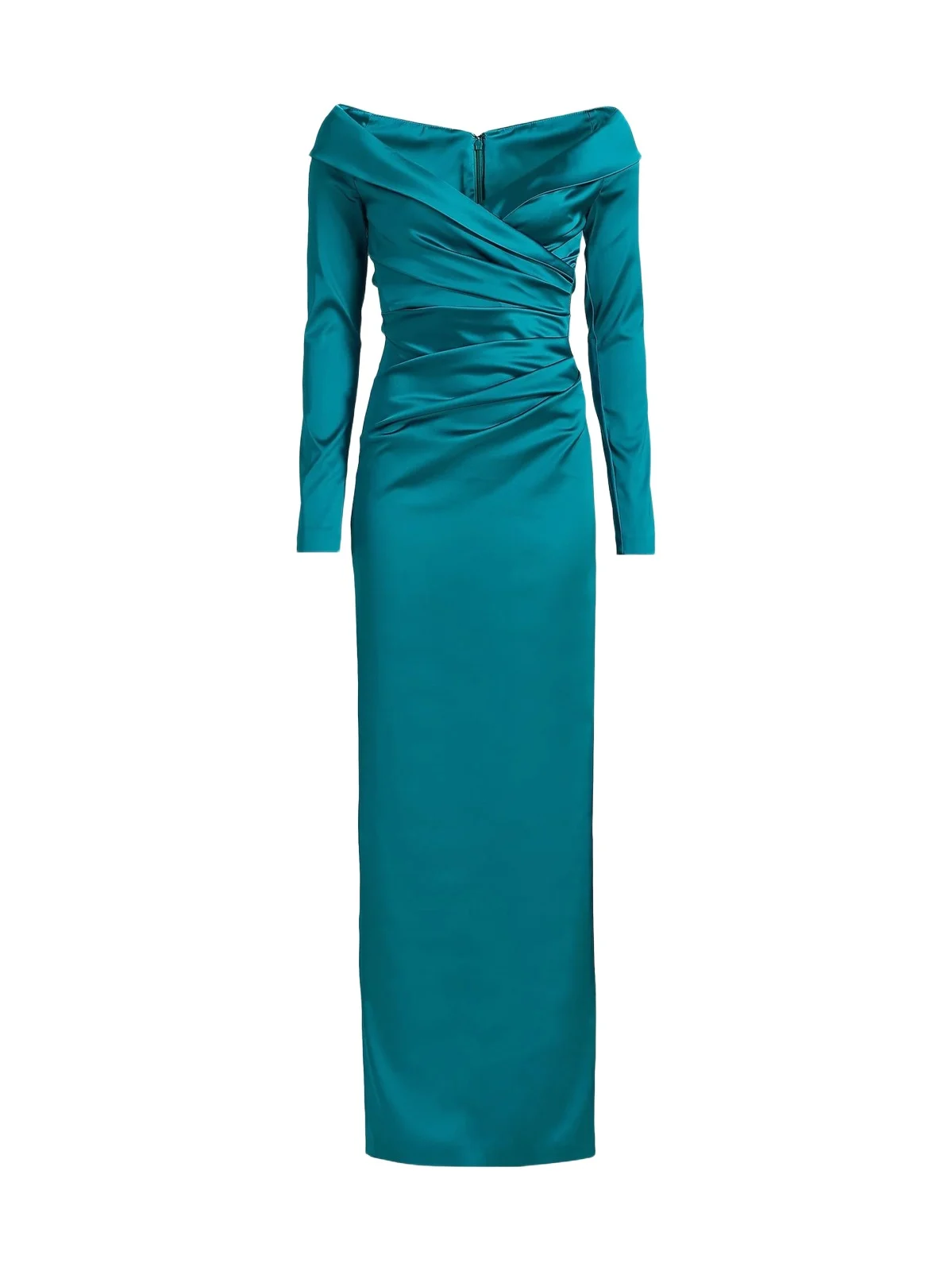 Women's Satin Long-Sleeve Column Gown Women's Satin Long-Sleeve Column Gown