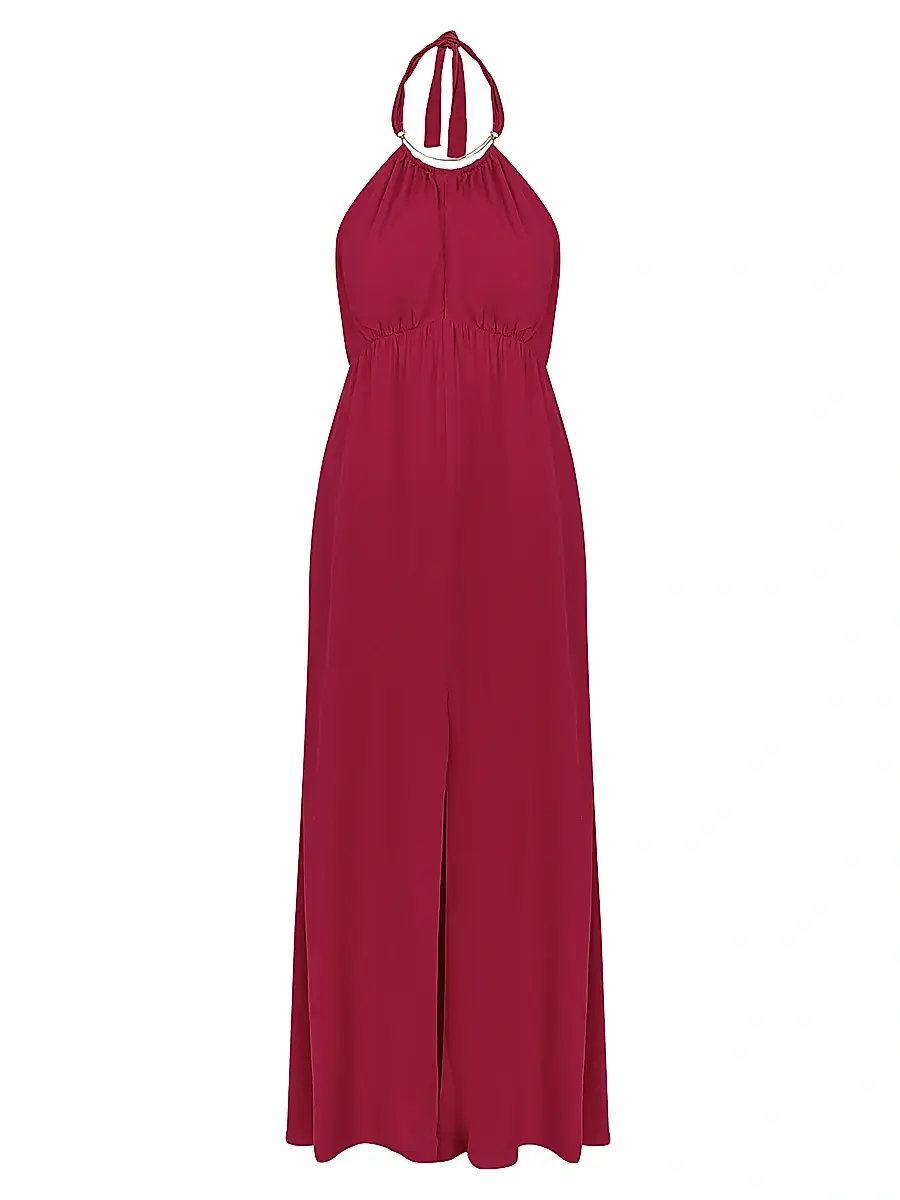 Women's Joy Halterneck Maxi-Dress - Pink