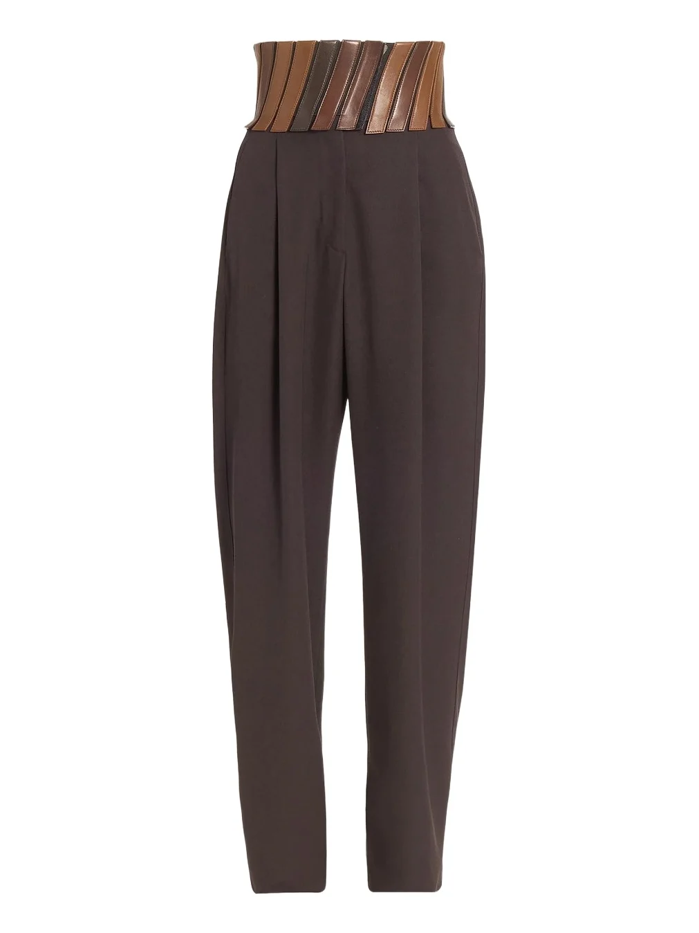 ALAÏA Women's Wool Pleated-Front Belted Pants