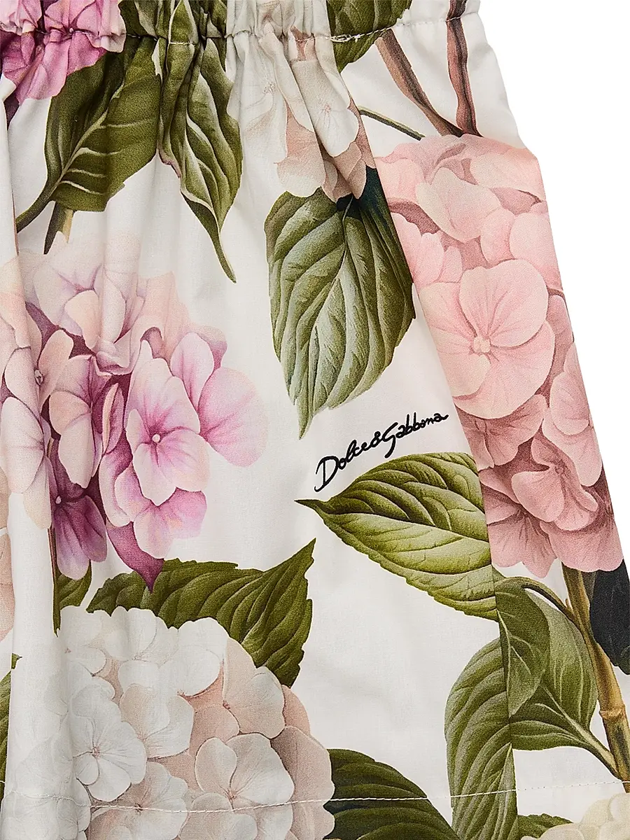 Dolce & Gabbana Girl's Cotton Floral Shorts | Thumbnail 3 Dolce & Gabbana Girl's Cotton Floral Shorts | Thumbnail 3