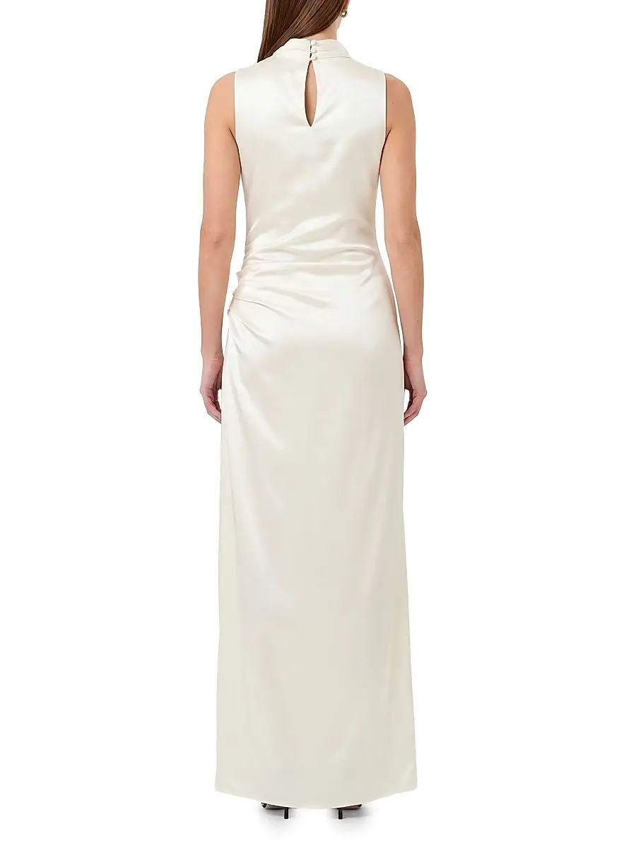 Nicholas the Label Women's Fabiana Cowlneck Satin Maxi Dress | Thumbnail 4 Nicholas the Label Women's Fabiana Cowlneck Satin Maxi Dress | Thumbnail 4