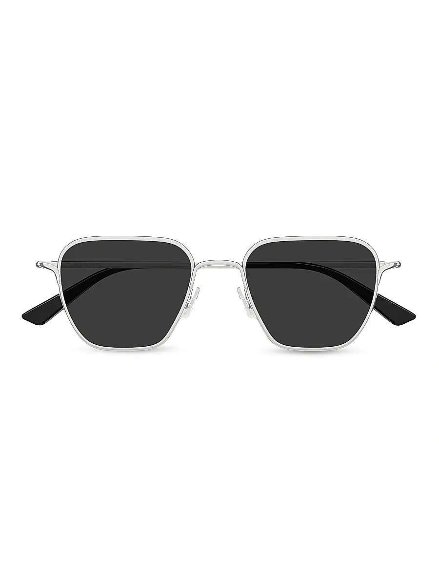 Alexander McQueen Men's Linear 50MM Rectangle Metal Sunglasses | Thumbnail 2 Alexander McQueen Men's Linear 50MM Rectangle Metal Sunglasses | Thumbnail 2