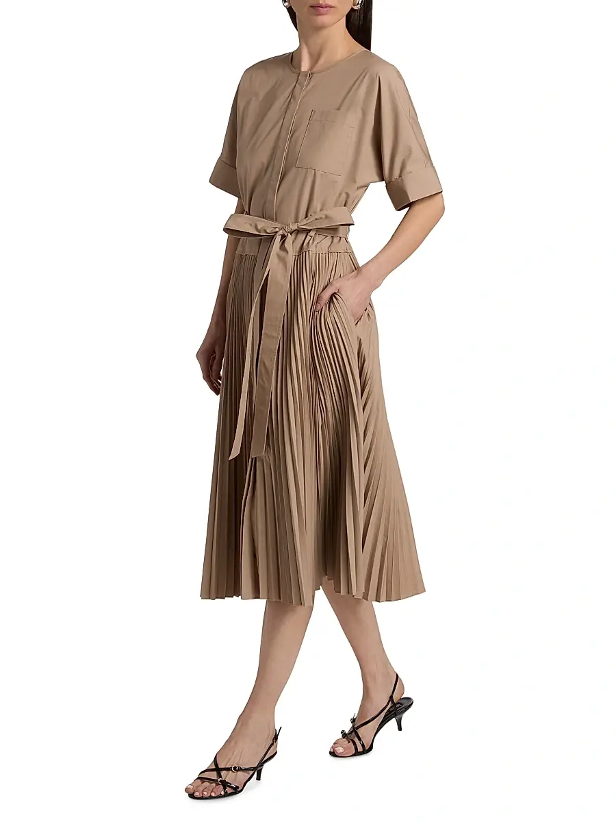 Kobi Halperin Women's Loretta Pleated Cotton-Blend Shirtdress | Thumbnail 2 Kobi Halperin Women's Loretta Pleated Cotton-Blend Shirtdress | Thumbnail 2