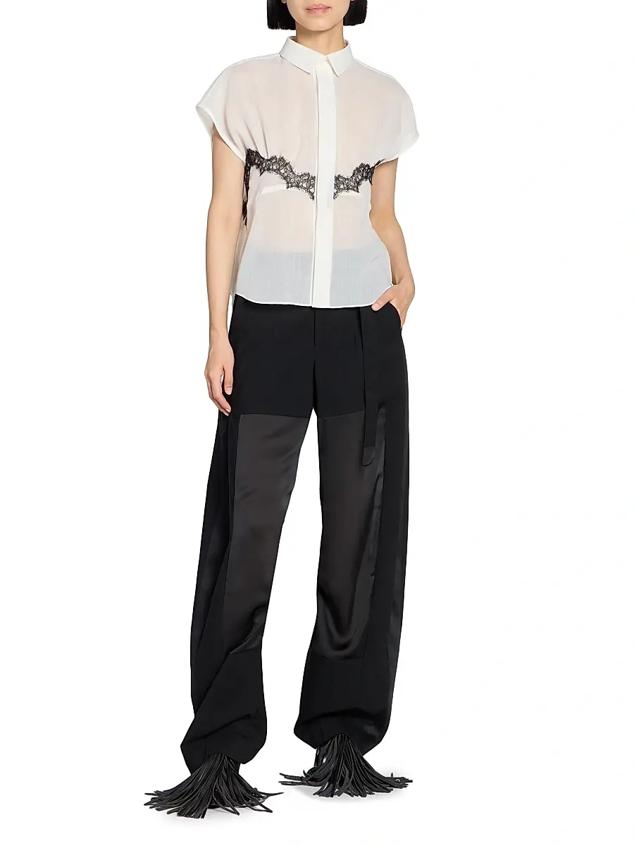 Sacai Women's Wool Suiting Pants | Thumbnail 2 Sacai Women's Wool Suiting Pants | Thumbnail 2