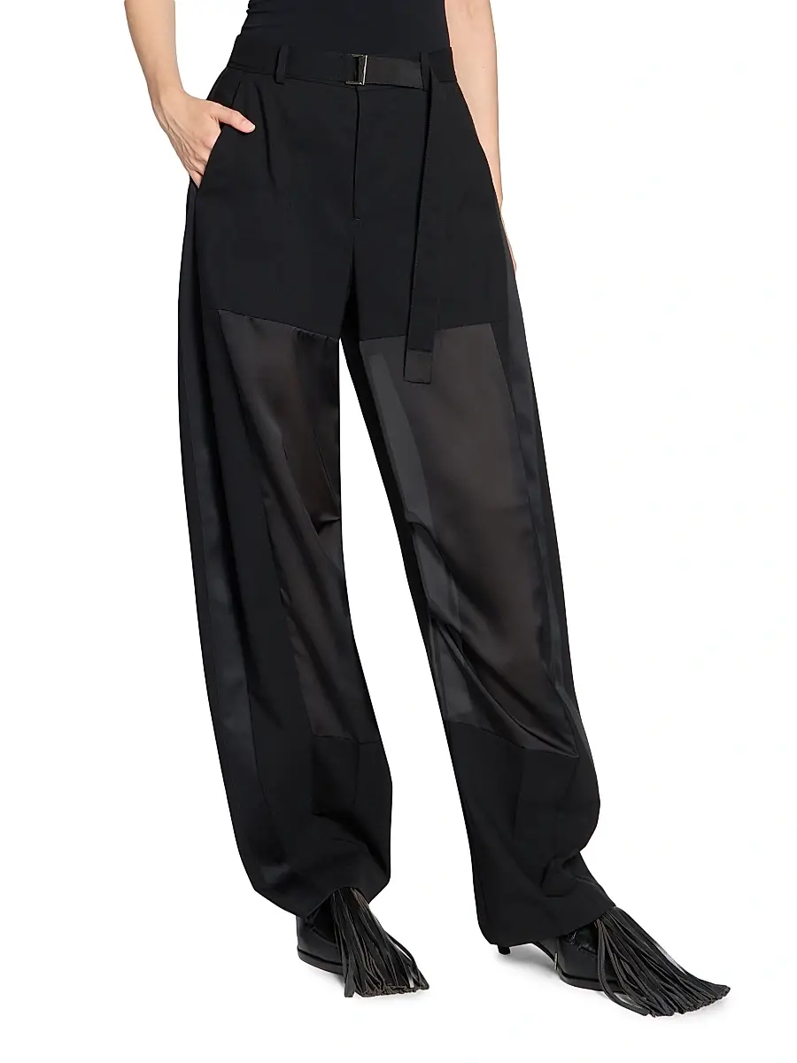 Sacai Women's Wool Suiting Pants | Thumbnail 4 Sacai Women's Wool Suiting Pants | Thumbnail 4