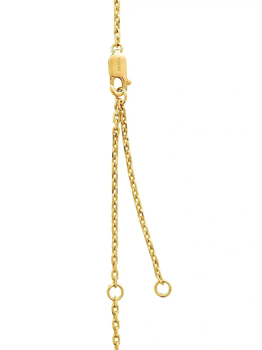 TOTEME Women's 24K Gold-Plated, Onyx & Swarovski Crystal Lariat Necklace | Thumbnail 3