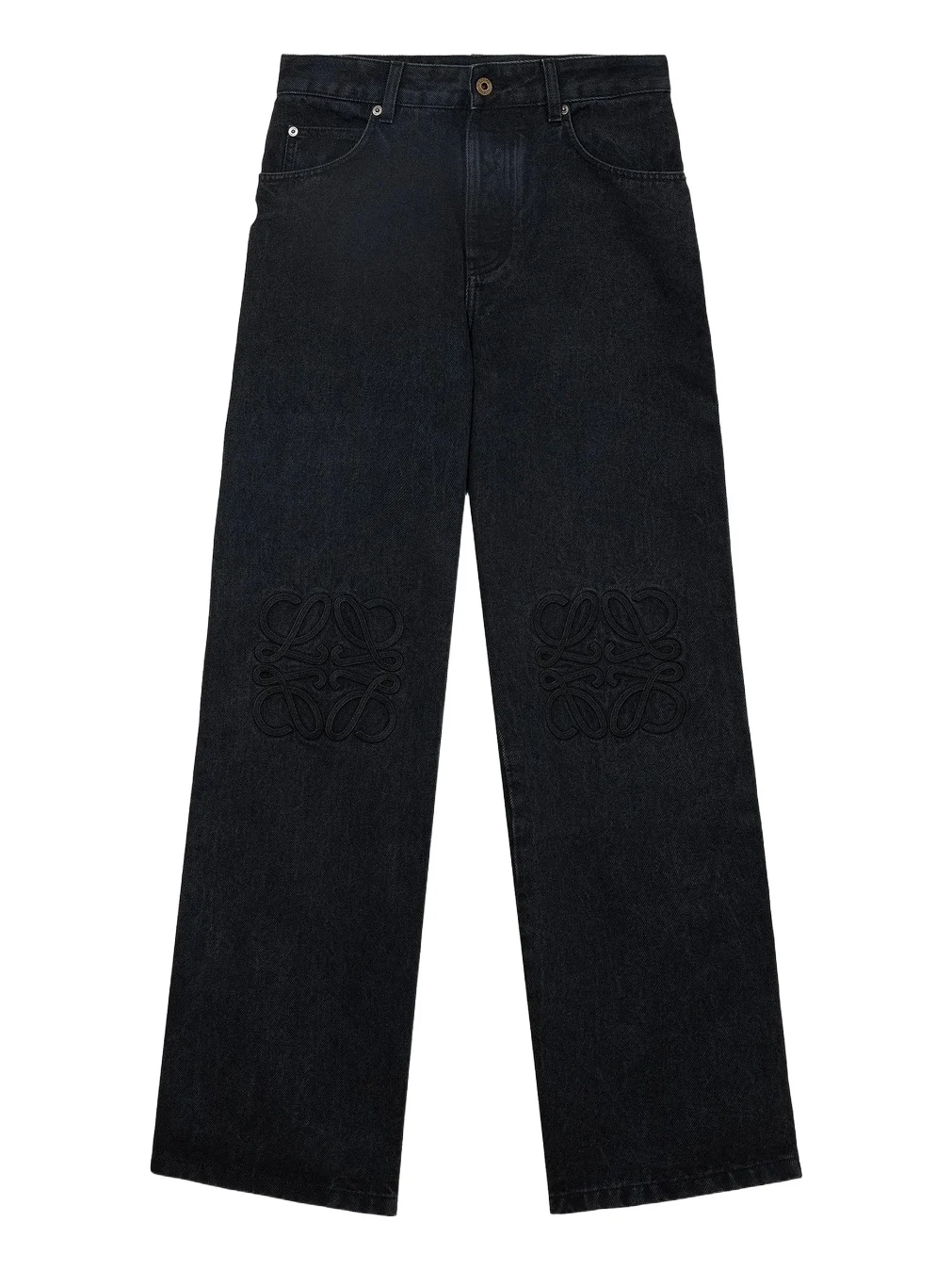 Loewe Men's Anagram-Embroidered Baggy Jeans