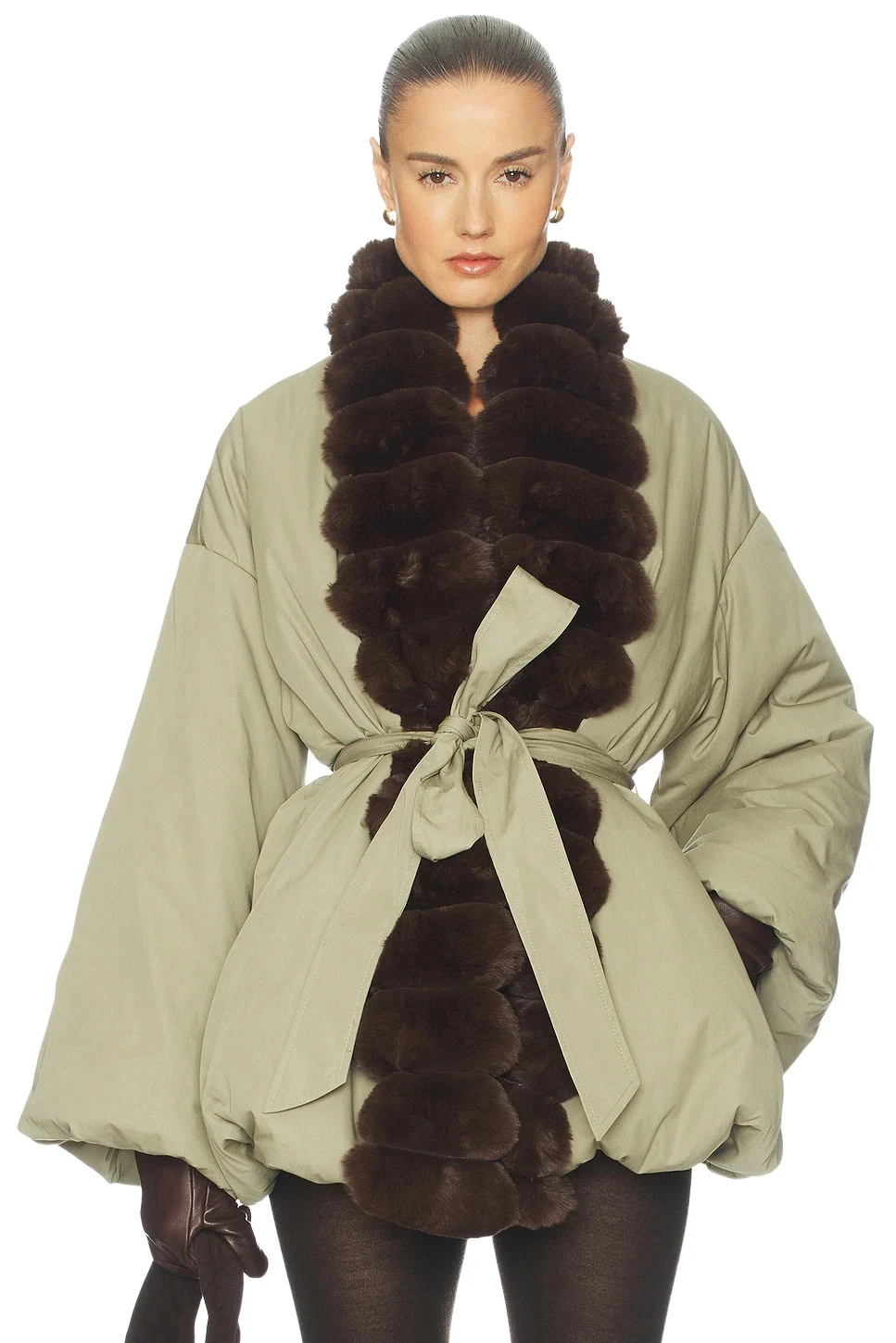 Bubble Puffer With Faux Fur