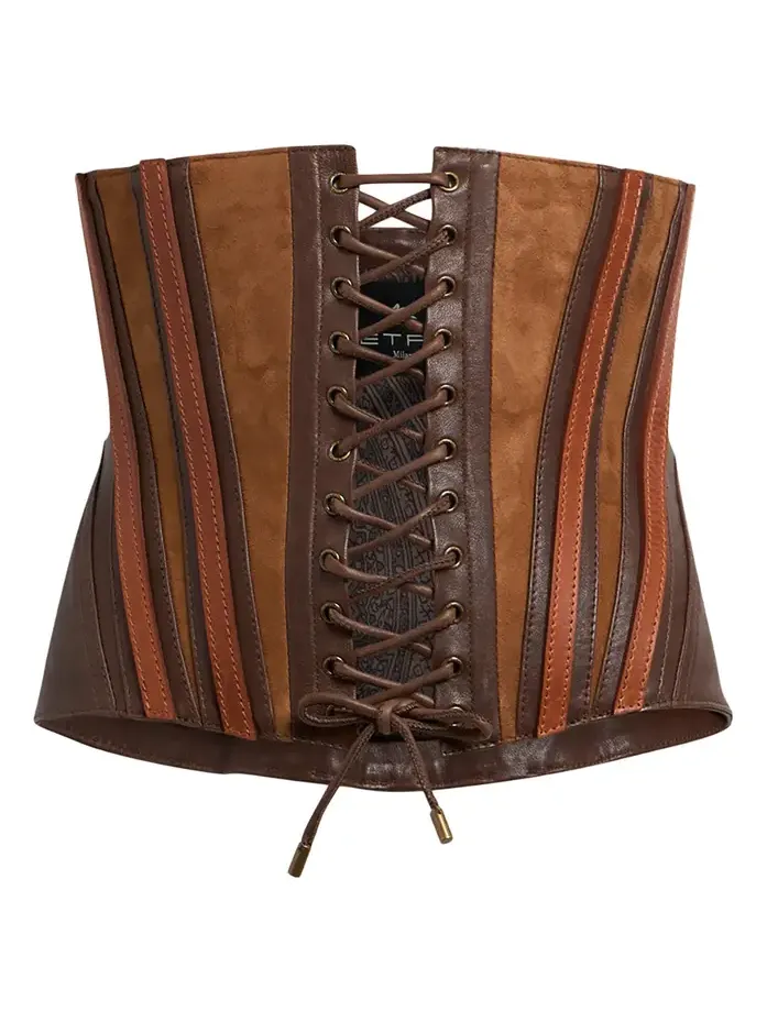 Lace-Up Leather Corset Top Lace-Up Leather Corset Top