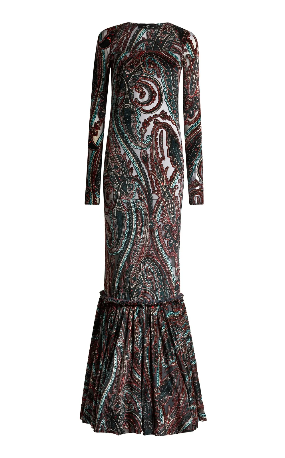 Printed Velvet Maxi Dress Printed Velvet Maxi Dress