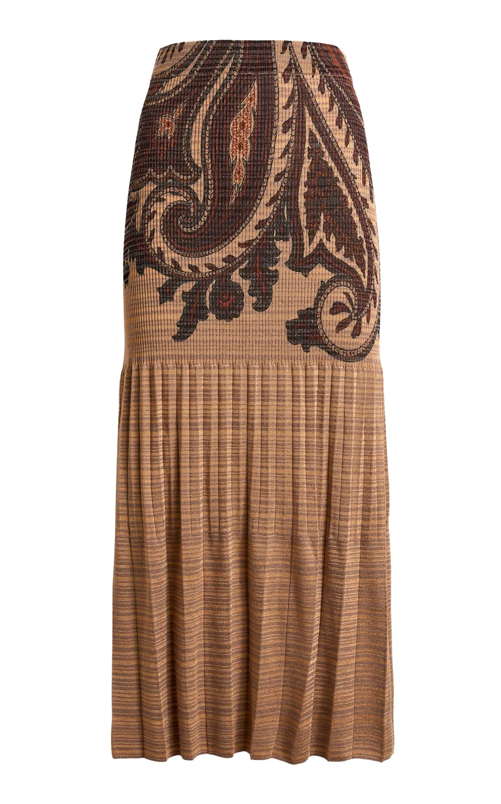 Patterned Knit Wool-Blend Midi Skirt Patterned Knit Wool-Blend Midi Skirt