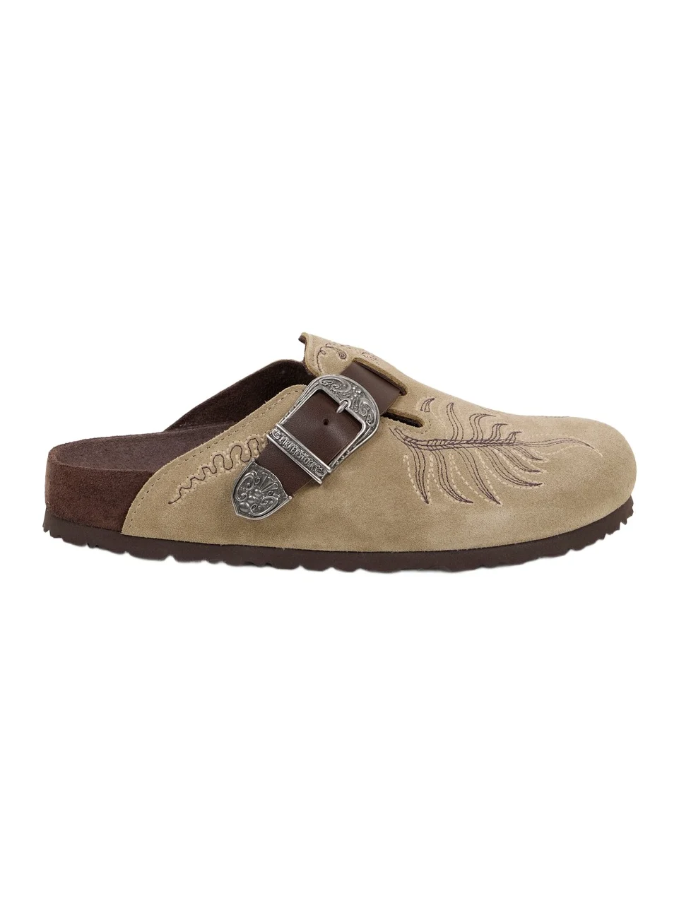 Birkenstock x Etro Boston Embroidered Suede Mules Birkenstock x Etro Boston Embroidered Suede Mules