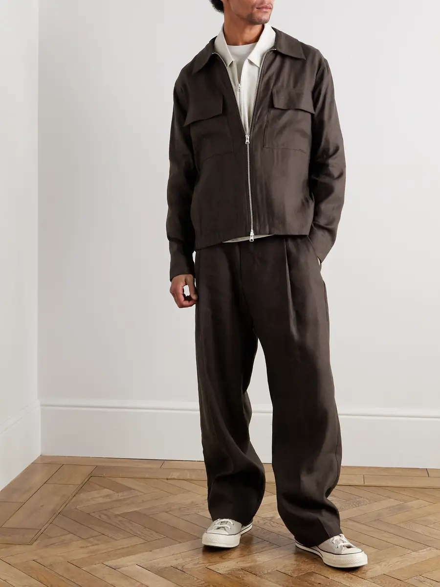 NN07 Kay 1808 Straight-Leg LENZING™ ECOVERO™ and Linen-Blend Trousers - Men | Thumbnail 2 NN07 Kay 1808 Straight-Leg LENZING™ ECOVERO™ and Linen-Blend Trousers - Men | Thumbnail 2