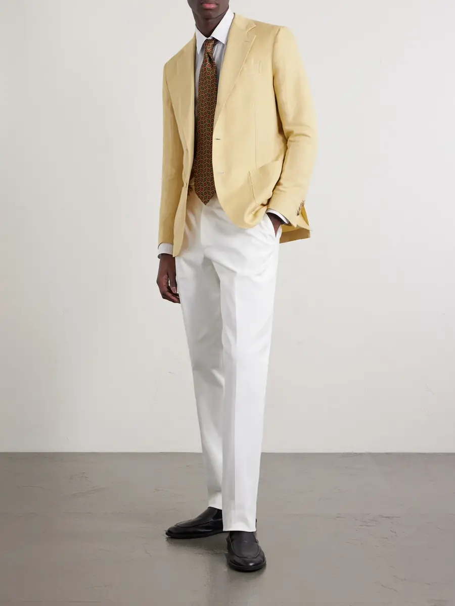 De Petrillo Linen and Cotton-Blend Blazer - Men | Thumbnail 2 De Petrillo Linen and Cotton-Blend Blazer - Men | Thumbnail 2