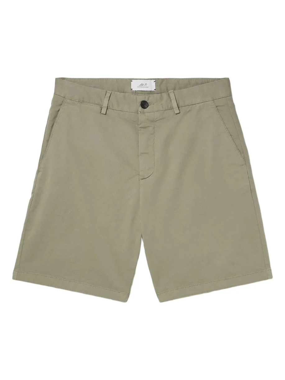 Straight-Leg Garment-Dyed Cotton-Blend Twill Bermuda Shorts - Men Straight-Leg Garment-Dyed Cotton-Blend Twill Bermuda Shorts - Men