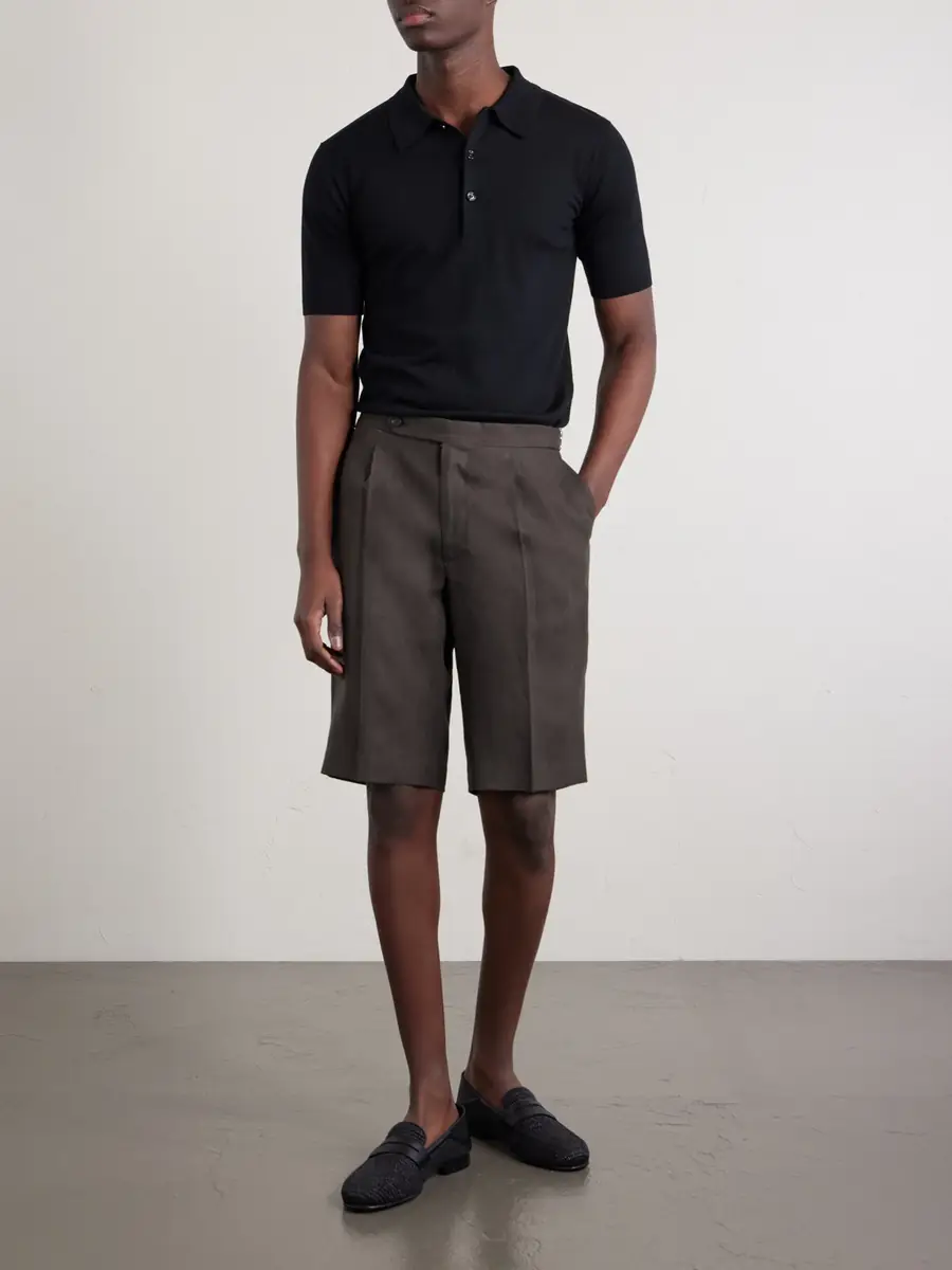 De Petrillo Straight-Leg Linen Shorts - Men | Thumbnail 2 De Petrillo Straight-Leg Linen Shorts - Men | Thumbnail 2