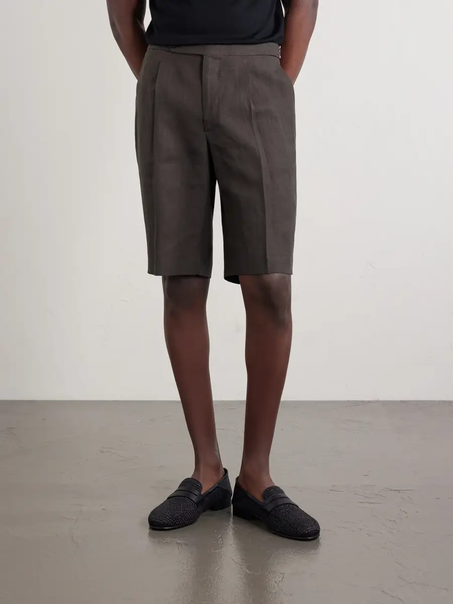 De Petrillo Straight-Leg Linen Shorts - Men | Thumbnail 3 De Petrillo Straight-Leg Linen Shorts - Men | Thumbnail 3