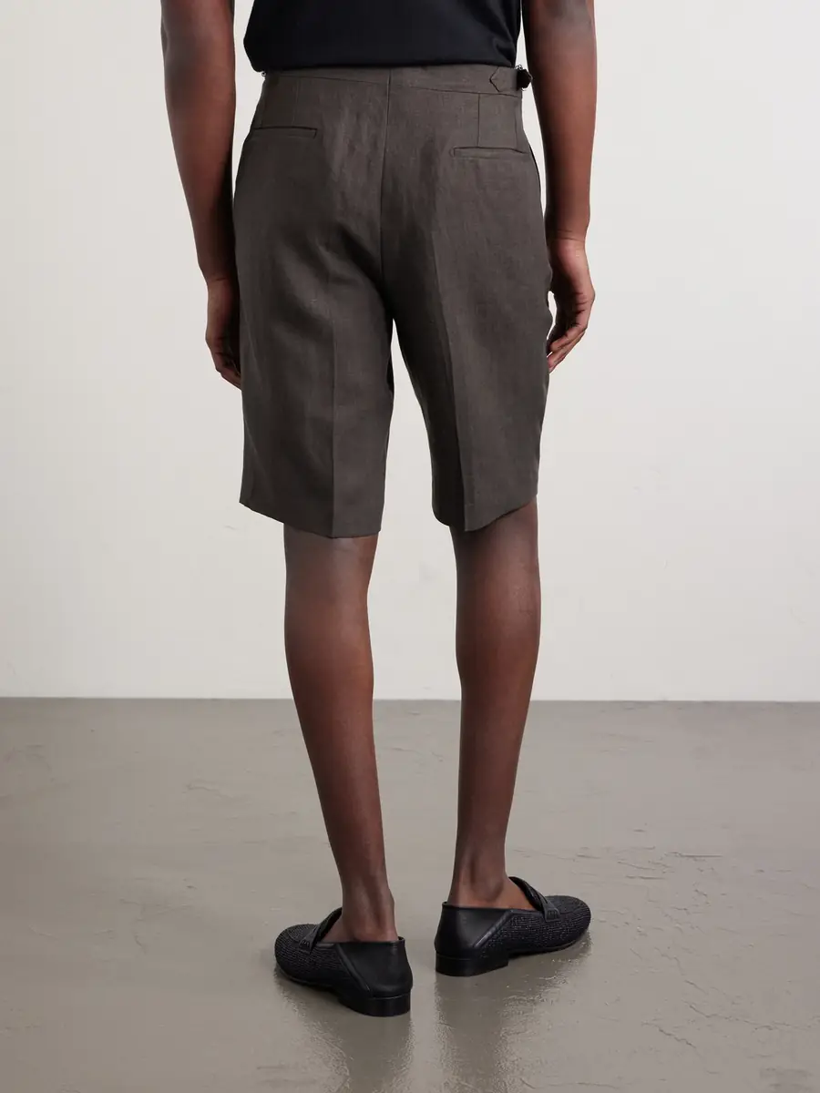De Petrillo Straight-Leg Linen Shorts - Men | Thumbnail 4 De Petrillo Straight-Leg Linen Shorts - Men | Thumbnail 4