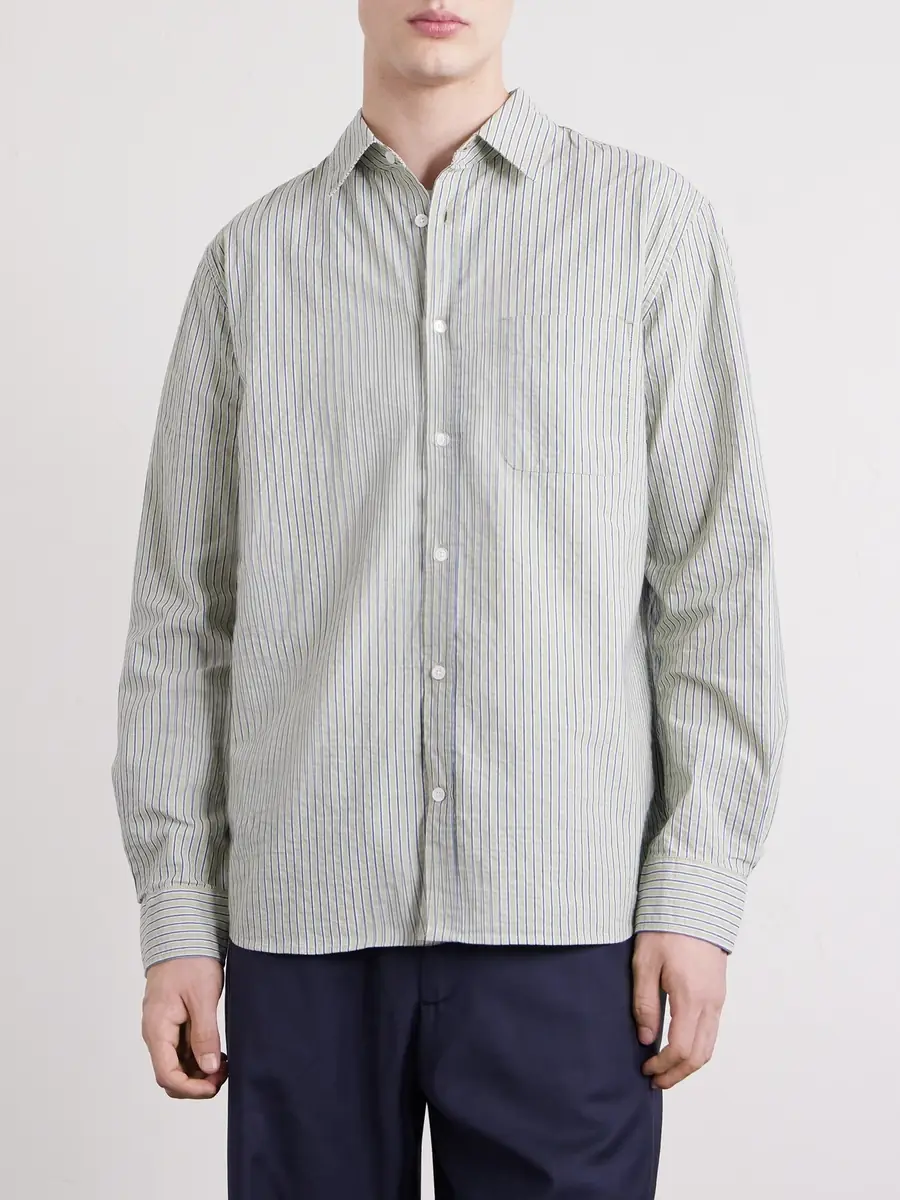 MR P. Striped Organic Cotton-Poplin Shirt - Men | Thumbnail 3 MR P. Striped Organic Cotton-Poplin Shirt - Men | Thumbnail 3