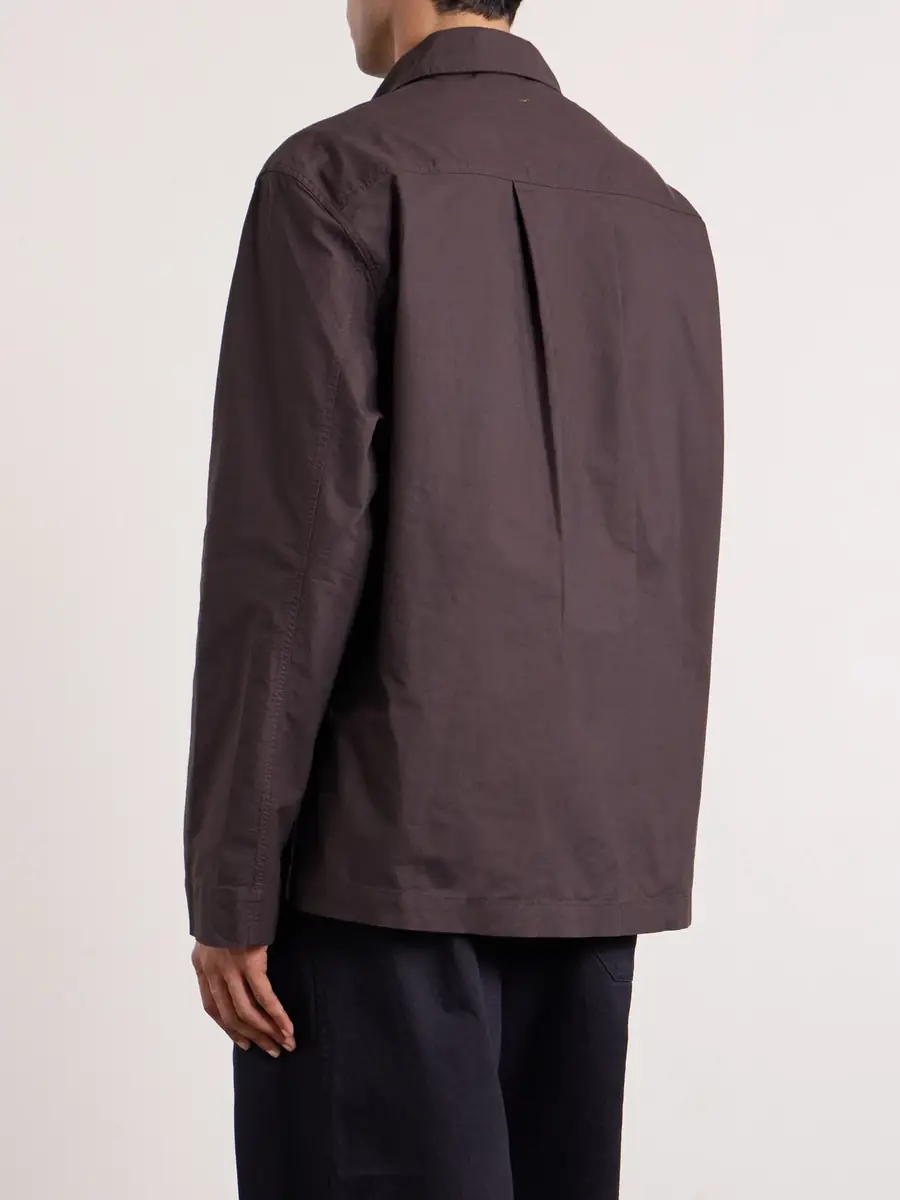Margaret Howell Half Zip-Up Cotton Shirt - Men | Thumbnail 4