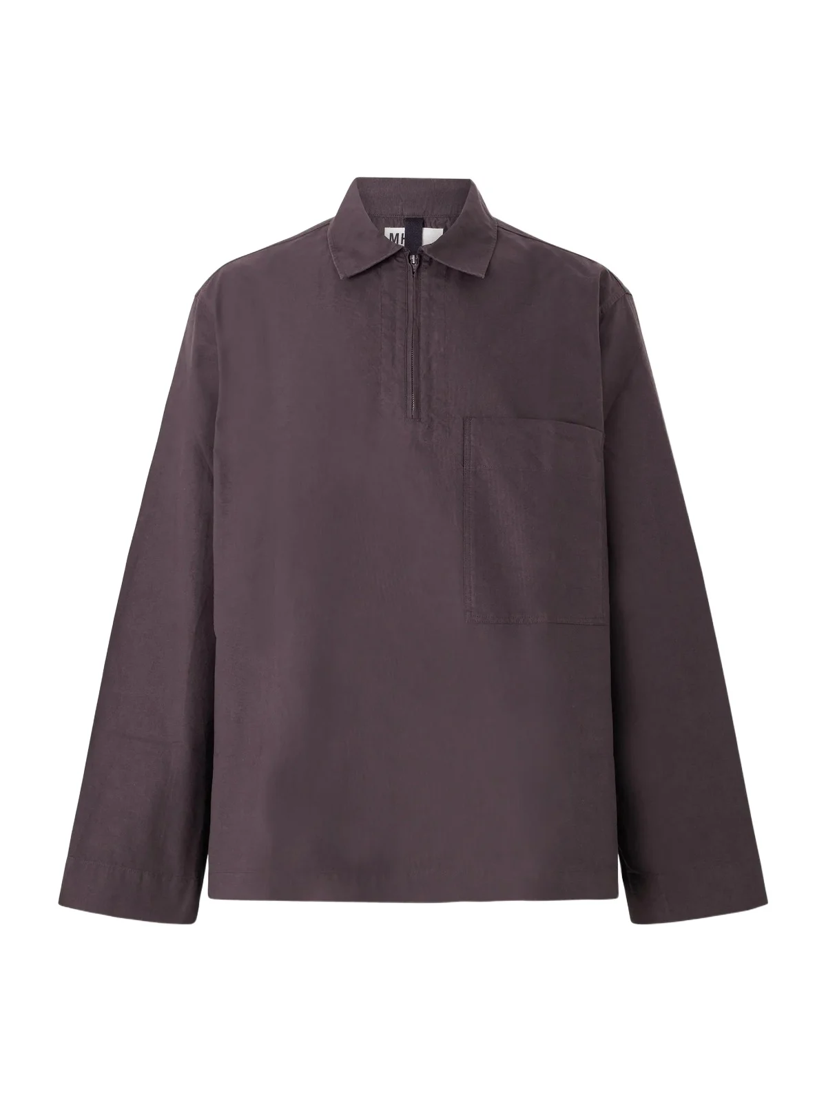 Half Zip-Up Cotton Shirt - Men Half Zip-Up Cotton Shirt - Men