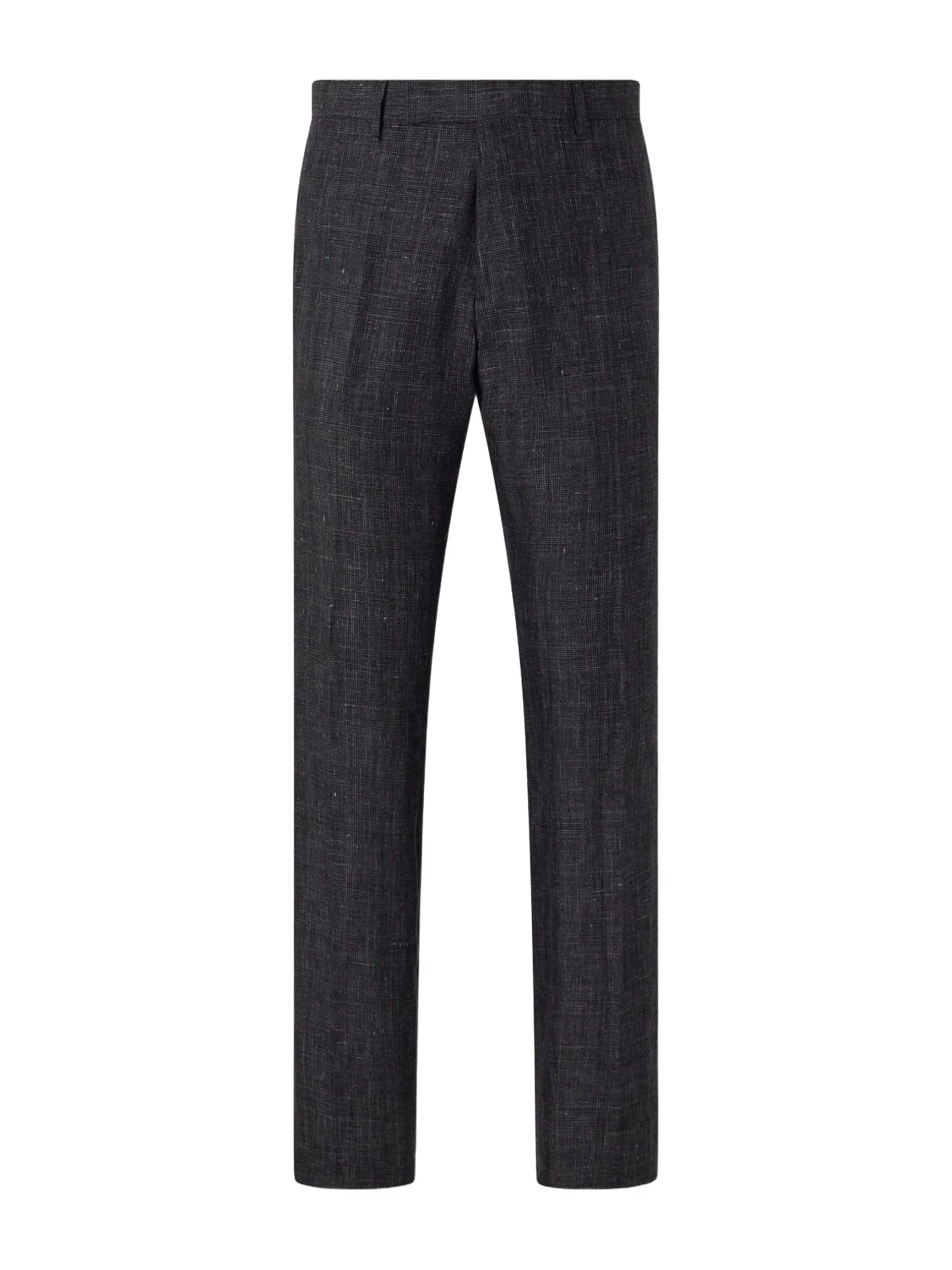 MR P. Linen Delave Check Slim Suit Trousers - Men