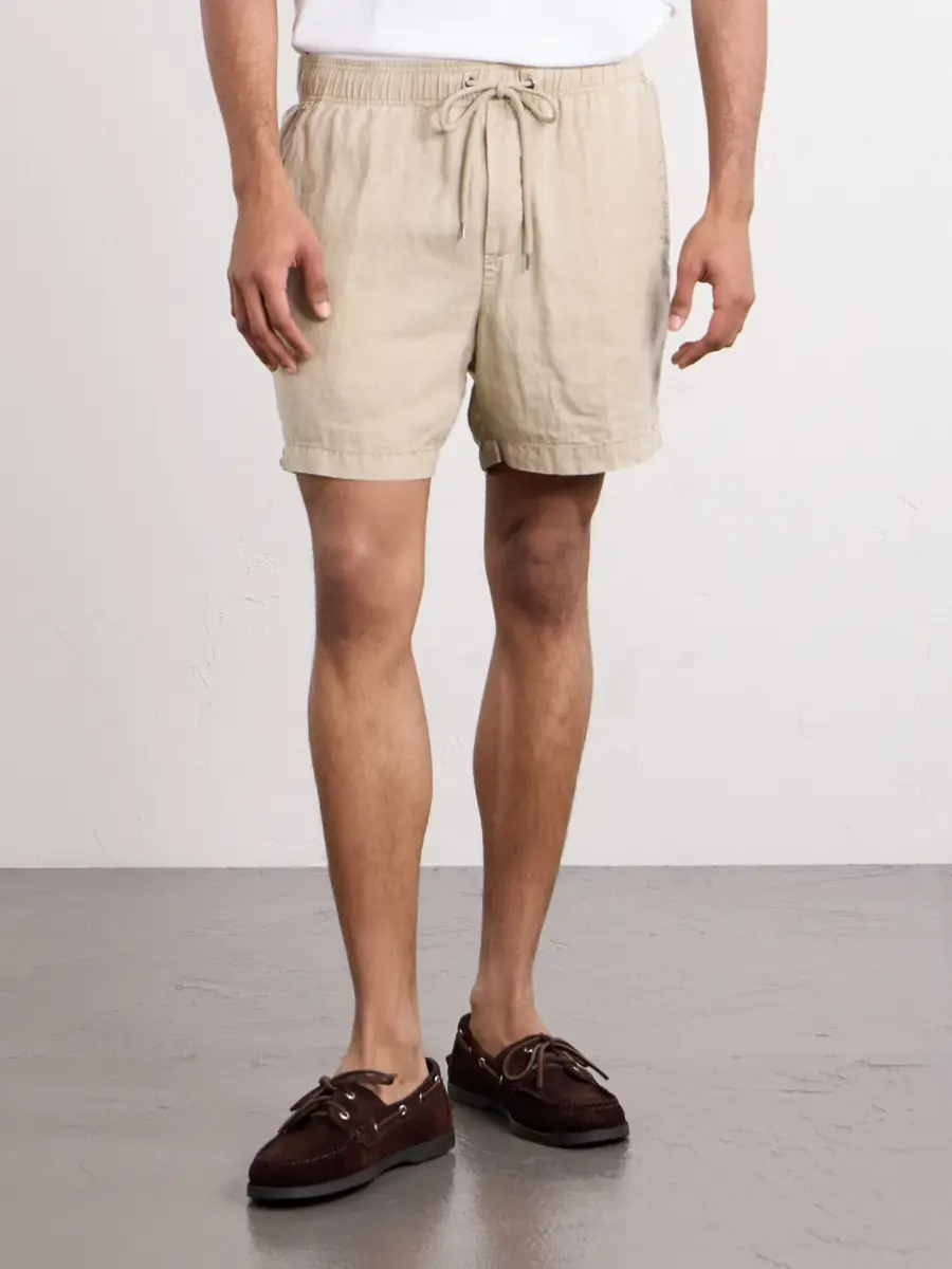 James Perse Straight-Leg Garment-Dyed Linen Drawstring Shorts - Men | Thumbnail 3 James Perse Straight-Leg Garment-Dyed Linen Drawstring Shorts - Men | Thumbnail 3