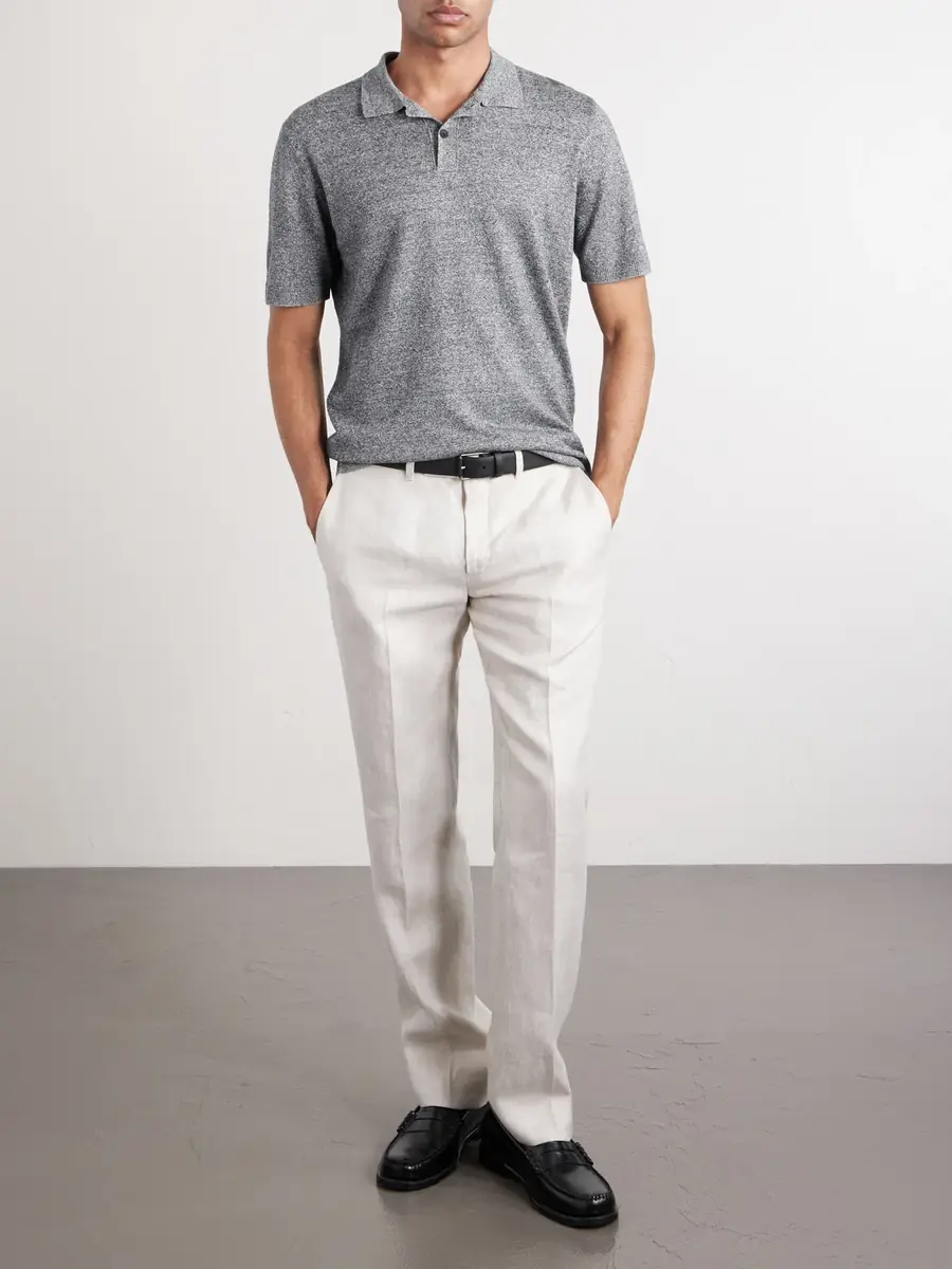 MR P. Linen and Cotton-Blend Polo Shirt - Men | Thumbnail 2 MR P. Linen and Cotton-Blend Polo Shirt - Men | Thumbnail 2