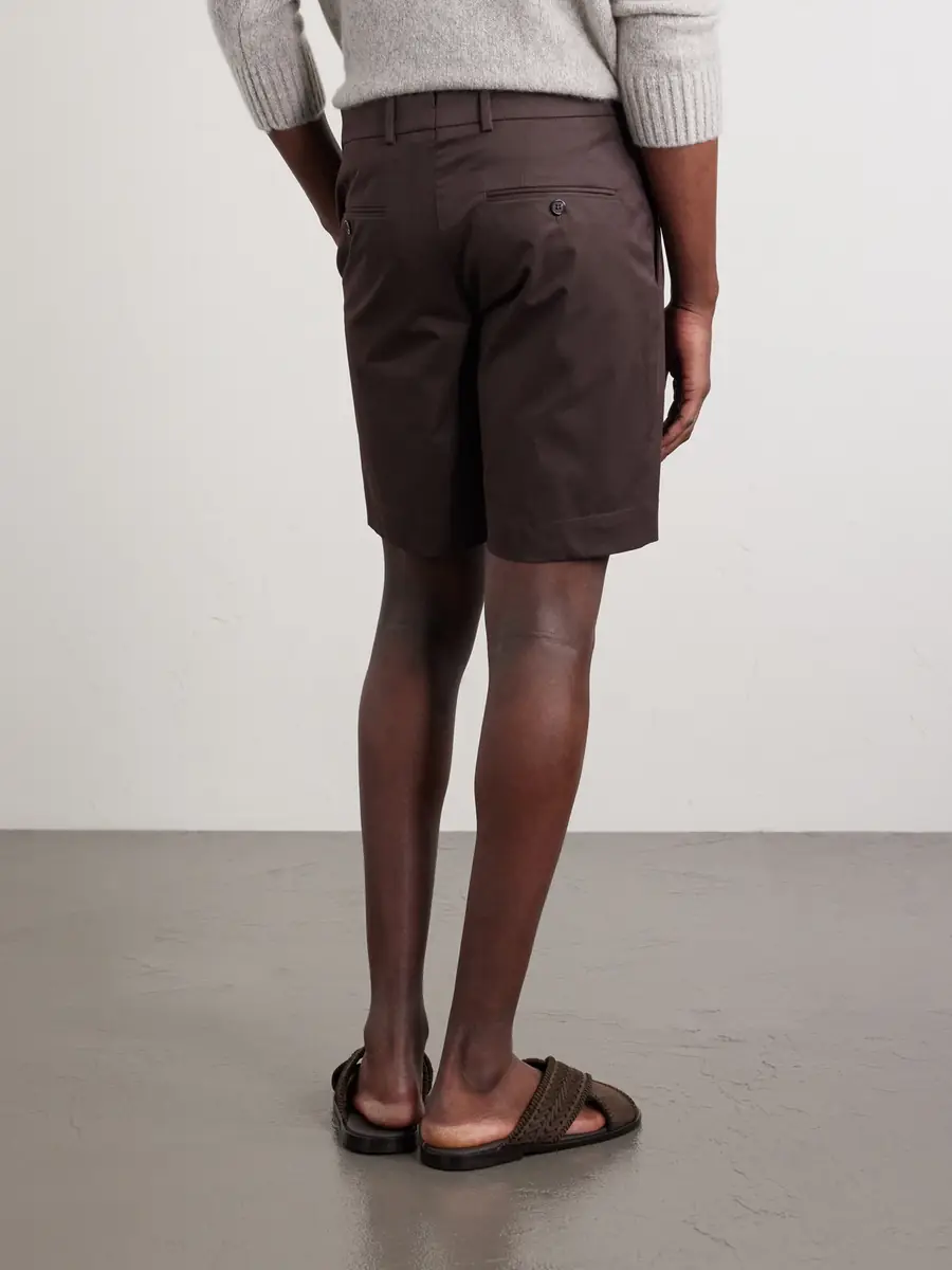 Slowear Slim-Fit Cotton-Blend Gabardine Chino Shorts - Men | Thumbnail 4 Slowear Slim-Fit Cotton-Blend Gabardine Chino Shorts - Men | Thumbnail 4