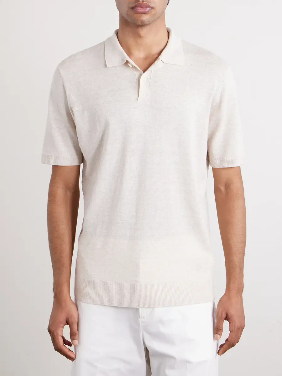 MR P. Linen and Cotton-Blend Polo Shirt - Men | Thumbnail 3 MR P. Linen and Cotton-Blend Polo Shirt - Men | Thumbnail 3