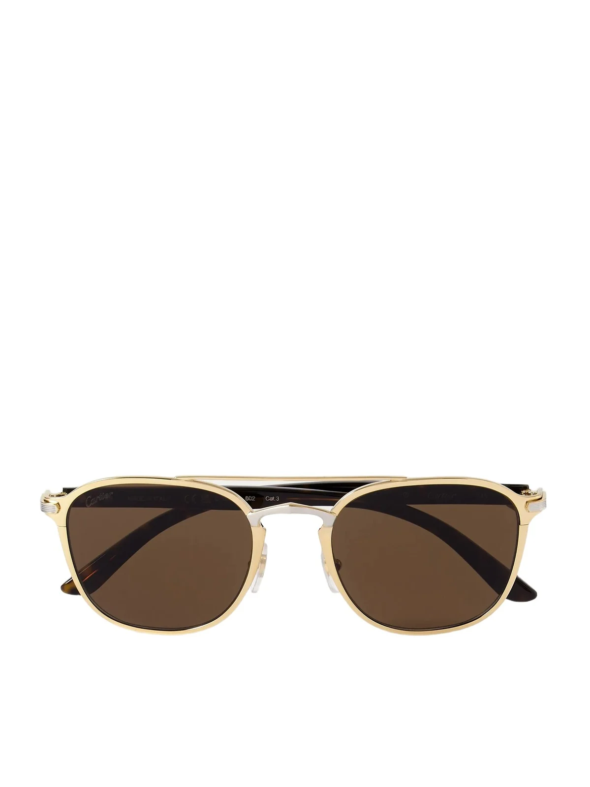 Double-Bridge Aviator-Style Gold- and Silver-Tone and Tortoiseshell Acetate Sunglasses - Men Double-Bridge Aviator-Style Gold- and Silver-Tone and Tortoiseshell Acetate Sunglasses - Men
