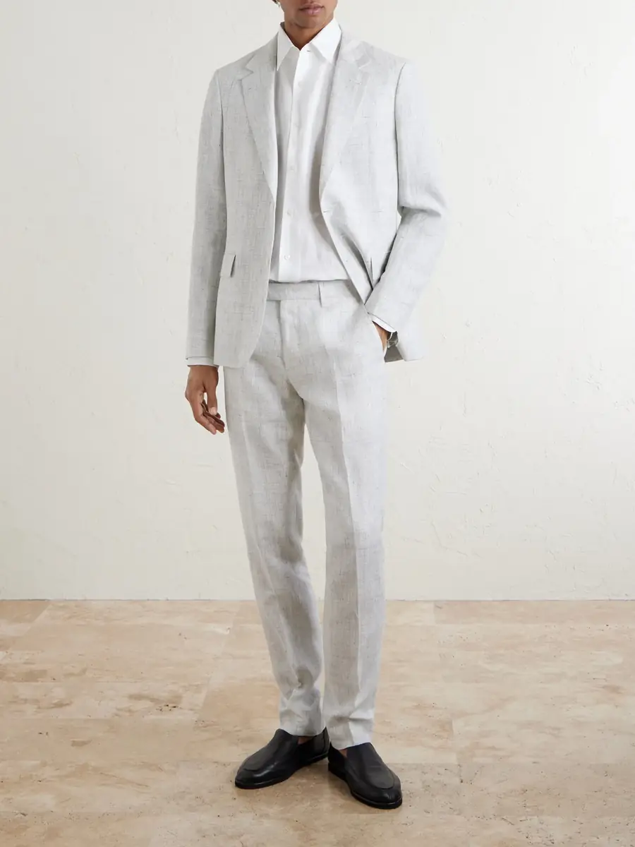MR P. Delave Linen Check Suit Jacket - Men | Thumbnail 2 MR P. Delave Linen Check Suit Jacket - Men | Thumbnail 2