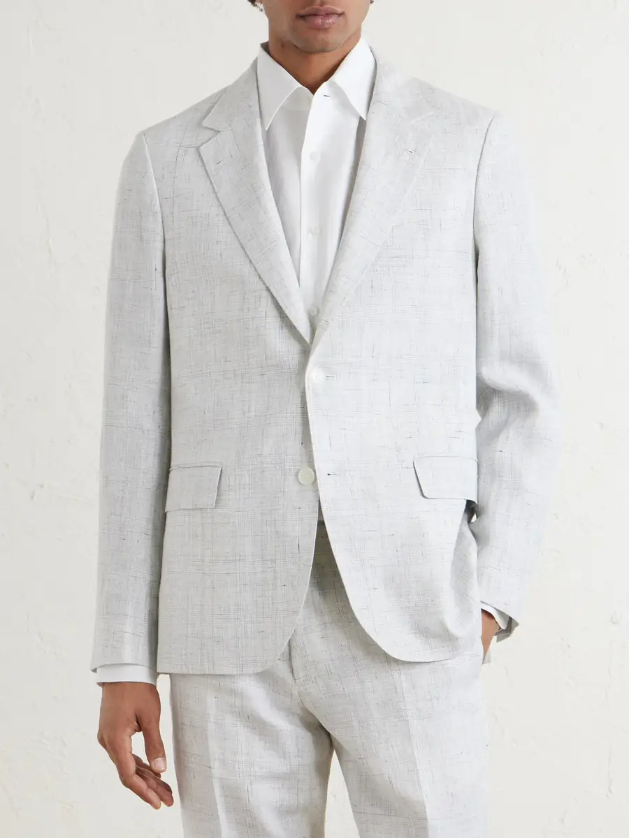 MR P. Delave Linen Check Suit Jacket - Men | Thumbnail 3 MR P. Delave Linen Check Suit Jacket - Men | Thumbnail 3